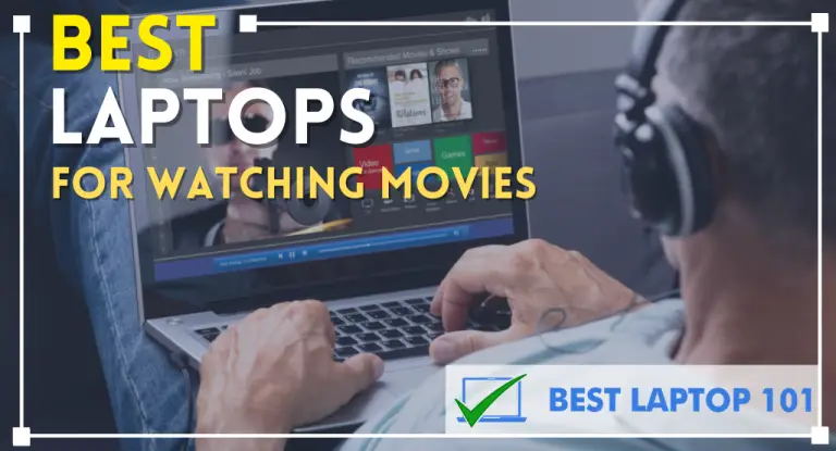 Laptop yang menampilkan film streaming