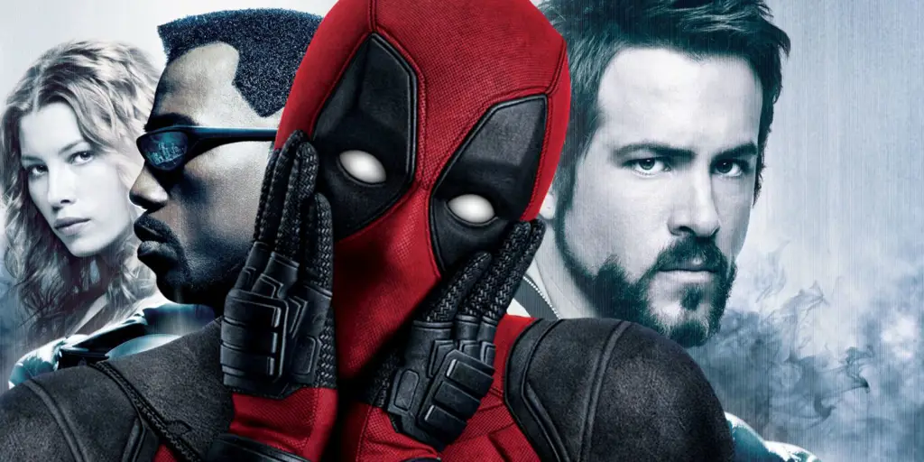 Ryan Reynolds sebagai Deadpool yang ikonik Ryan Reynolds sebagai Deadpool dengan kostum khasnya