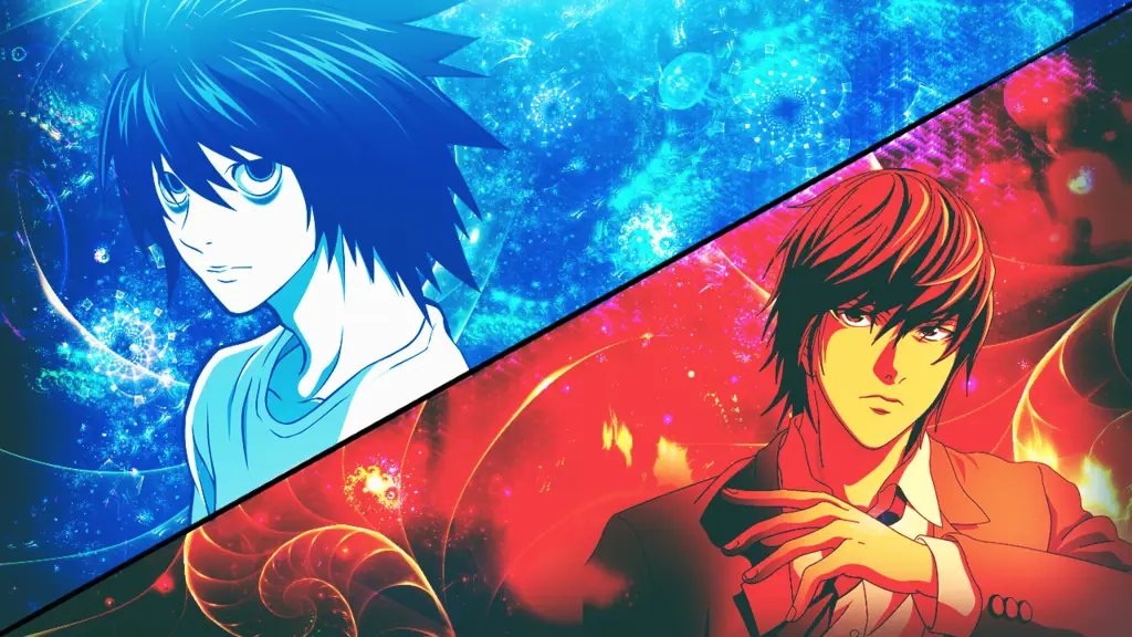Pertarungan intelektual antara dua tokoh utama L dan Light dari Death Note