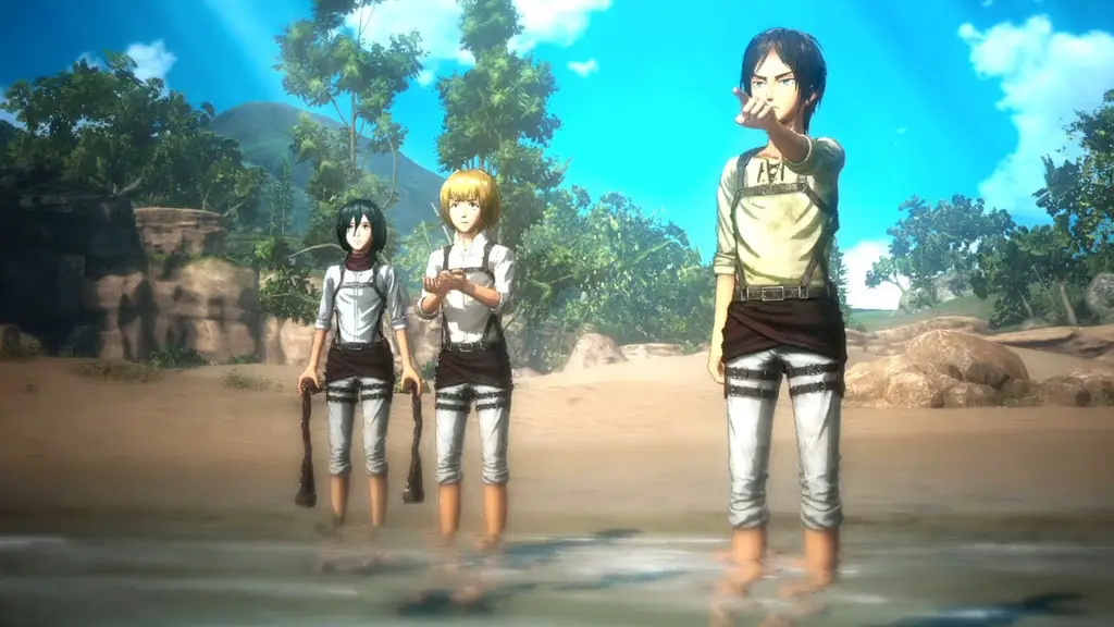 Pertempuran Sengit yang Menentukan Nasib Gambar adegan pertempuran yang menegangkan dalam Attack on Titan